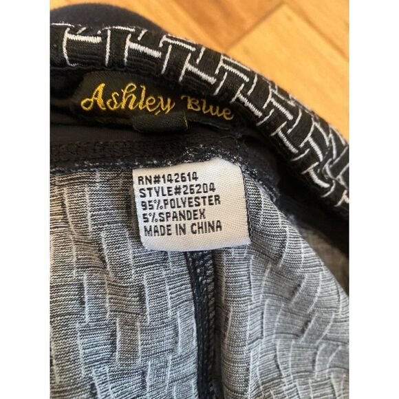 Ashley Blue, women's elastic waist, pull on, skinny patterned dress pants sz SM - Picture 6 of 9